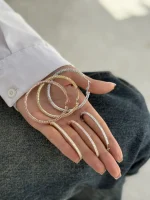 گوشواره حلقه ای جواهری - تصویر 2