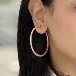 گوشواره حلقه ای جواهری