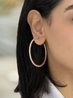 گوشواره حلقه ای جواهری