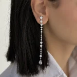 گوشواره آویز نگین دار