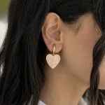 گوشواره قلب صورتی