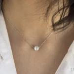 گردنبند نقره گوی طرح اوپال