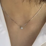 گردنبند نقره تک نگین