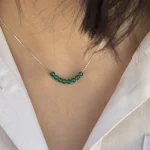 گردنبند نقره سنگ سبز