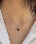 گردنبند نقره قلب جید
