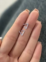گلگوش نقره مثلث مینیمال - تصویر 2