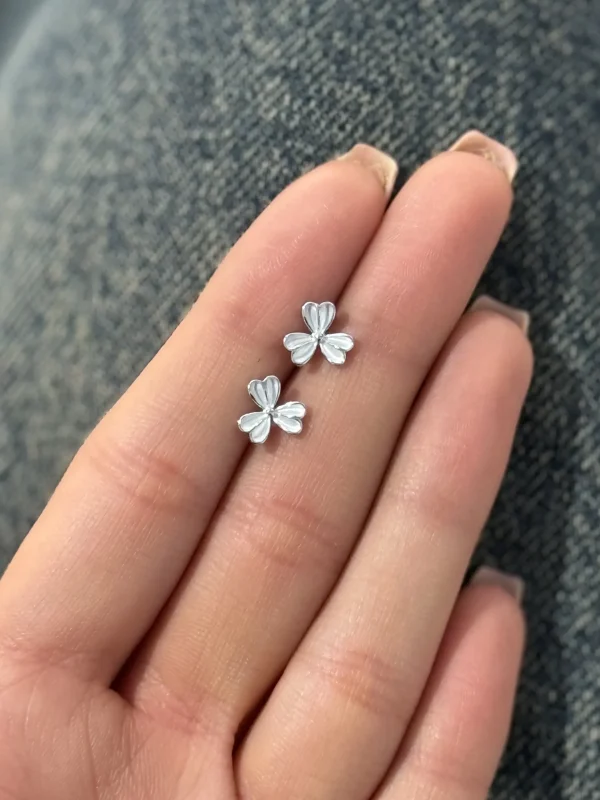 گلگوش نقره گل میناکاری - تصویر 2