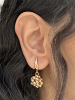 گوشواره حلقه ای توپی
