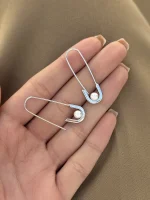 گوشواره حلقه ای سنجاق قفلی - تصویر 2