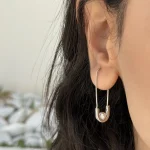 گوشواره حلقه ای سنجاق قفلی