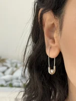 گوشواره حلقه ای سنجاق قفلی