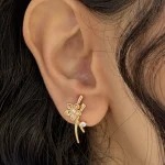 گوشواره حلقه ای گل