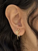 گوشواره حلقه ای گل