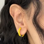 گوشواره حلقه ای رنگی
