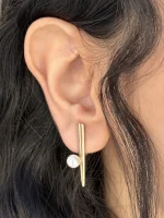 گوشواره حلقه ای خطی