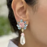 گوشواره رز مروارید