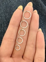 پیرسینگ گوش حلقه ای نگین ظریف