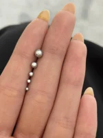 پیرسینگ گوش گوی نقره ای - تصویر 2