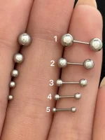 پیرسینگ گوش گوی نقره ای