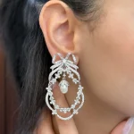 گوشواره جواهری آویز مروارید