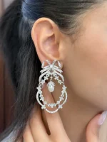 گوشواره جواهری آویز مروارید