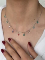 گردنبند آویز رنگی