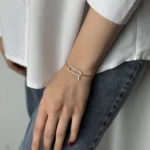 دستبند نقره نگینی آلیا