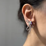 گوشواره جواهری پاپیون