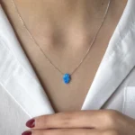 گردنبند نقره اوپال