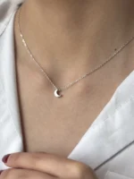 گردنبند نقره ماه