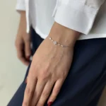 دستبند نقره گل شیپوری