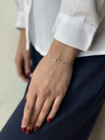 دستبند نقره گل شیپوری