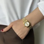 ساعت مچی زنانه رولکس دور صفحه تراش خورده