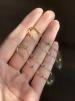 گوشواره آویز رنگی - تصویر 2
