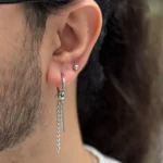 پیرسینگ مردانه آویز گوی و خط