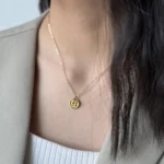 گردنبند پلاک گل